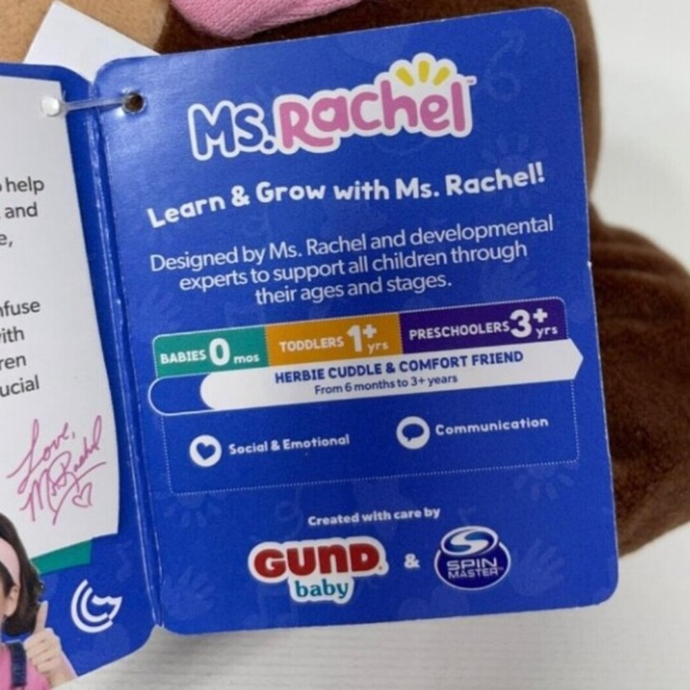 MS. RACHEL Plush Rachel Official Cuddle Comfort Doll 11 Premium Baby Toy Toddler - Picture 12 of 13